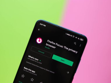 Assam, Hindistan - 9 Temmuz 2020: Firefox bir gizlilik tarayıcısı.