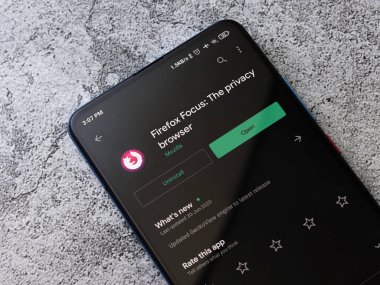 Assam, Hindistan - 9 Temmuz 2020: Firefox bir gizlilik tarayıcısı.