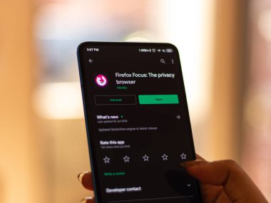 Assam, Hindistan - 9 Temmuz 2020: Firefox bir gizlilik tarayıcısı.