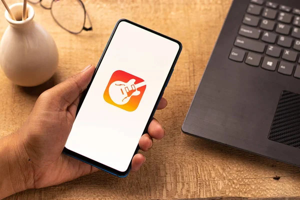 Assam Indie Března 2021 Logo Garageband Obrázku Obrazovce Telefonu — Stock fotografie