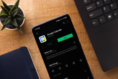 Assam, Hindistan - 31 Ocak 2021: Telefon ekranı görüntüsünde Google Takvim logosu.