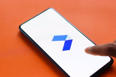 Assam, Hindistan - 31 Ocak 2021: Telefon ekranı görüntüsünde Google Ölçüm logosu.