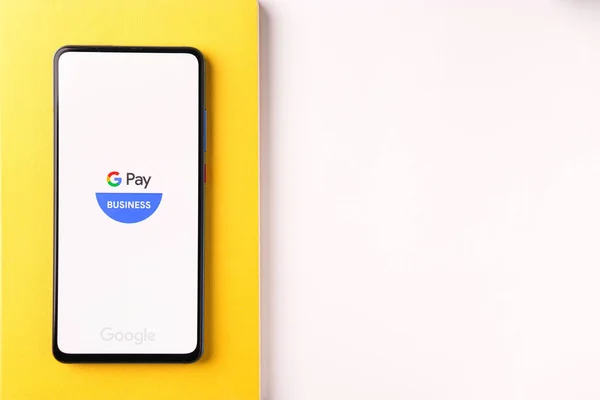 Assam India Január 2021 Google Pay Business Logo Phone Screen — Stock Fotó