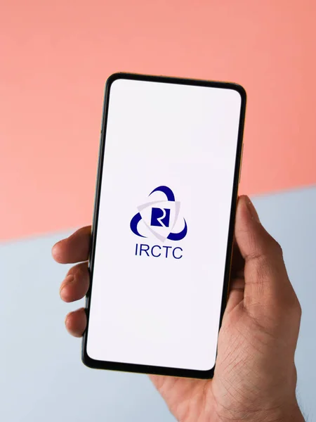 Ассам Индия Марта 2021 Года Логотип Irctc Экране Телефона — стоковое фото