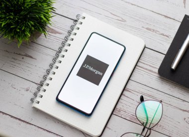 Assam, Hindistan - 22 Temmuz 2020: JPMorgan bir Amerikan çokuluslu yatırım bankası.