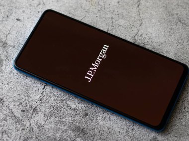 Assam, Hindistan - 22 Temmuz 2020: JPMorgan bir Amerikan çokuluslu yatırım bankası.