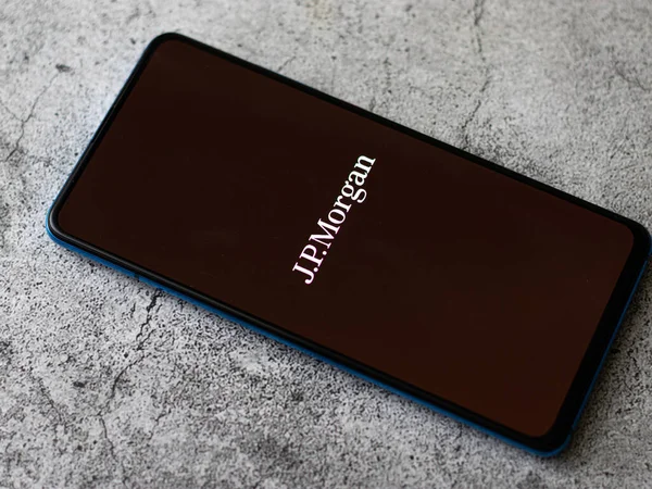 Assam, Hindistan - 22 Temmuz 2020: JPMorgan bir Amerikan çokuluslu yatırım bankası.