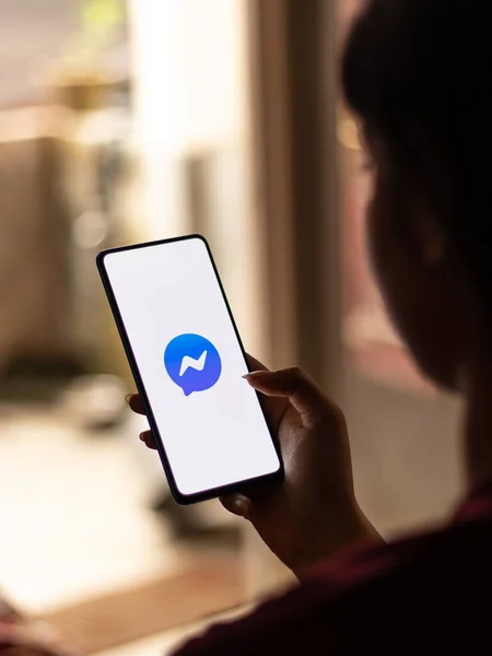 Assam India Juli 2020 Facebook Messenger Gratis Sms Videochatten App — Stockfoto