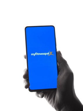 Assam, Hindistan - 10 Nisan 2021: Telefon ekranında MyFitnessPal logosu.