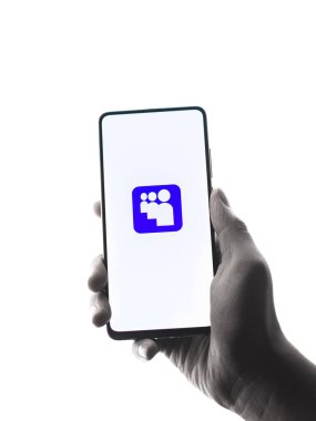 Assam, Hindistan - 10 Nisan 2021: Telefon ekranında Myspace logosu.