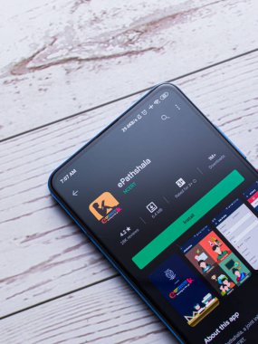 Assam, Hindistan - 20 Nisan 2020: ePathshala, Ncert tarafından çevrimiçi öğrenme uygulaması.