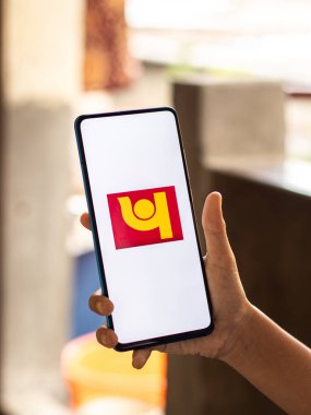 Assam, Hindistan - 22 Temmuz 2020: Punjab Ulusal Bankası bir bankacılık ve finans hizmeti bankası.