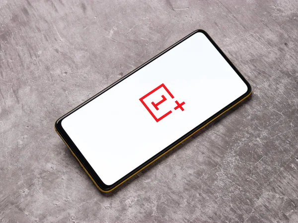 Assam India November 2020 Oneplus Logo Afbeelding Telefoonscherm Voorraad — Stockfoto