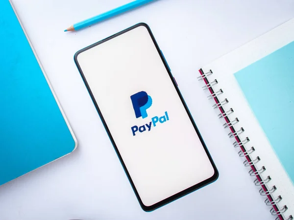 West Bangal Índia Setembro 2021 Logotipo Paypal Imagem Estoque Tela — Fotografia de Stock