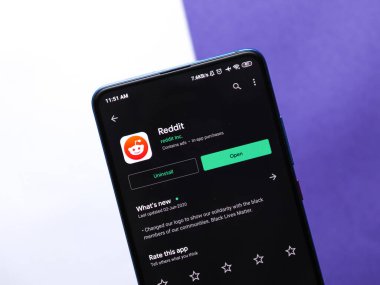 Assam, Hindistan - 09 Haziran 2020: Reddit uygulamasının logo görüntüsü.