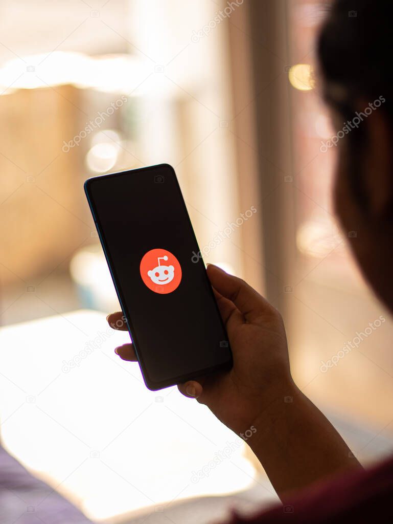 Assam, india - June 09, 2020 :  Reddit app logo stock image.