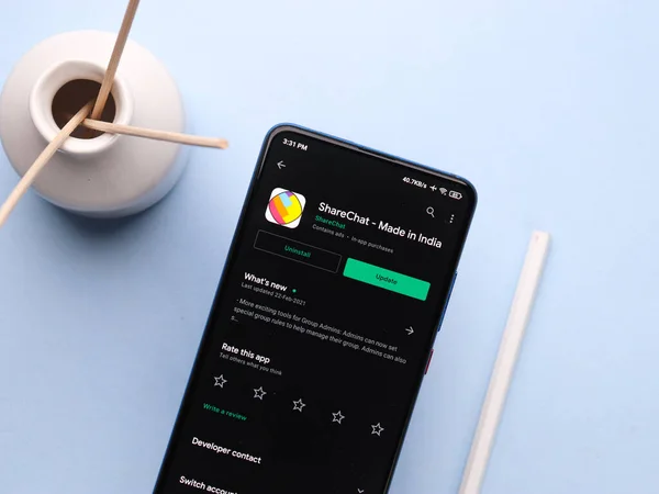 Assam India Marzo 2021 Sharechat Logo Phone Screen Stock Image —  Fotos de Stock