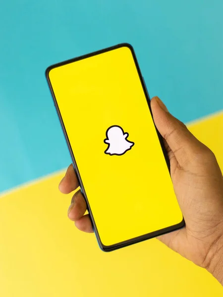 Assam India Junio 2020 Snapchat App Una Plataforma Redes Sociales —  Fotos de Stock