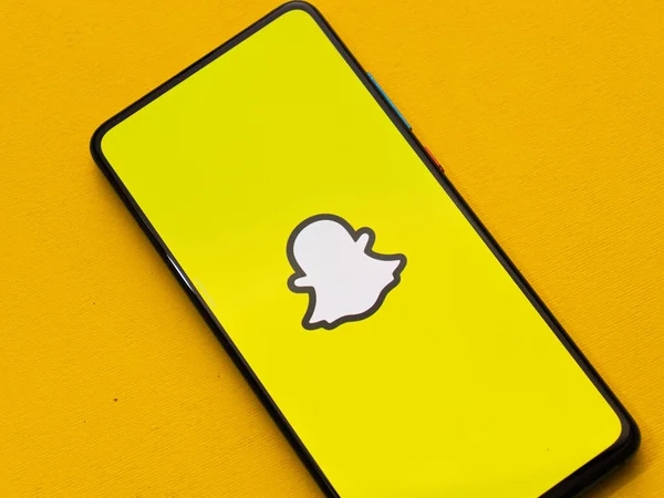 Assam India Junio 2020 Snapchat App Una Plataforma Redes Sociales —  Fotos de Stock