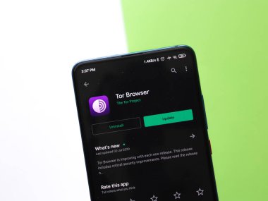 Assam, Hindistan - 9 Temmuz 2020: Tor tarayıcı özel ve güvenli bir tarama uygulaması.
