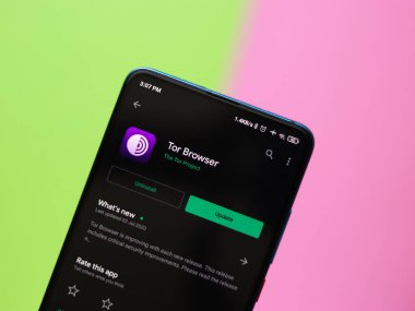 Assam, Hindistan - 9 Temmuz 2020: Tor tarayıcı özel ve güvenli bir tarama uygulaması.