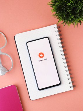 Assam, Hindistan - 15 Haziran 2020: Sınırsız VPN ve güvenli sıcak nokta için Turbo VPN.