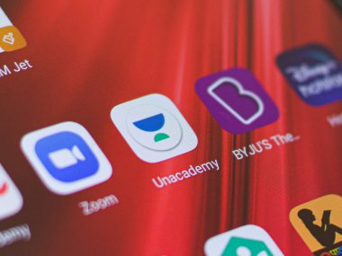 Assam, Hindistan - 20 Nisan 2020: Unacademy, Iit için online kanepe uygulaması