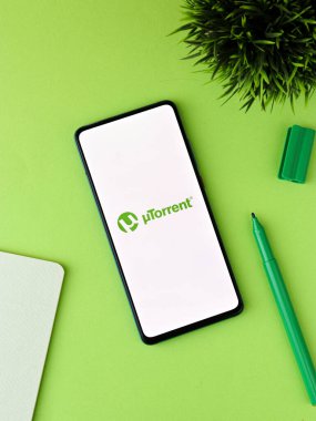 Assam, Hindistan - 25 Haziran 2020: bir torrent indirme aracı.