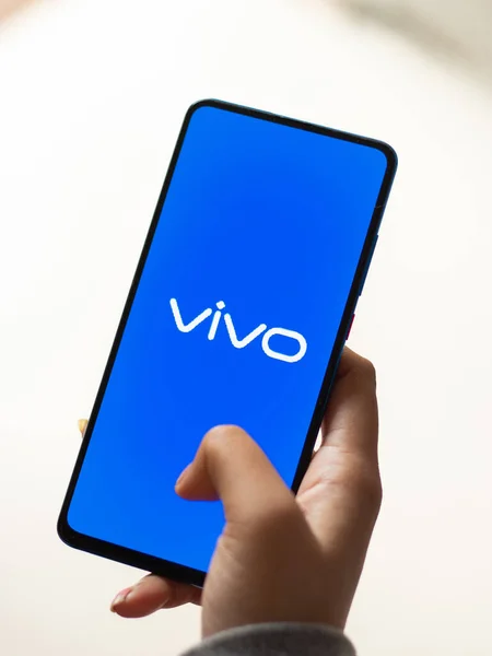 Assam India Januari 2020 Vivo Logo Afbeelding Telefoonscherm Voorraad — Stockfoto