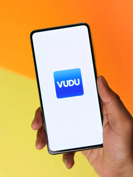 Assam India Oktober 2020 Vudu Logo Afbeelding Telefoonscherm — Stockfoto