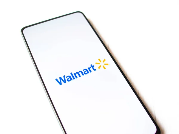 Assam Indien Januar 2020 Walmart Logo Auf Dem Handybildschirm — Stockfoto