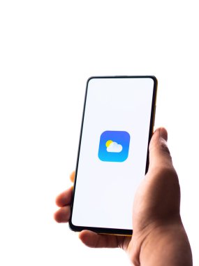 Assam, Hindistan - 29 Ekim 2020: Telefon ekranındaki logo.