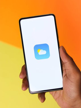 Assam, Hindistan - 29 Ekim 2020: Telefon ekranındaki logo.
