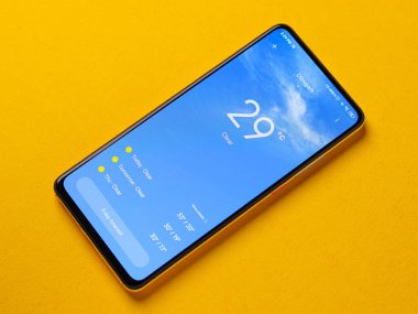 Assam, Hindistan - 29 Ekim 2020: Telefon ekranındaki logo.
