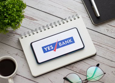 Assam, Hindistan - 18 Temmuz 2020: Evet Hindistan 'ın en tartışmalı bankası.