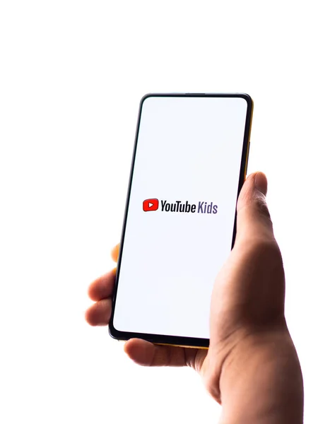 Assam Inde Octobre 2020 Logo Youtube Pour Enfants Sur Écran — Photo