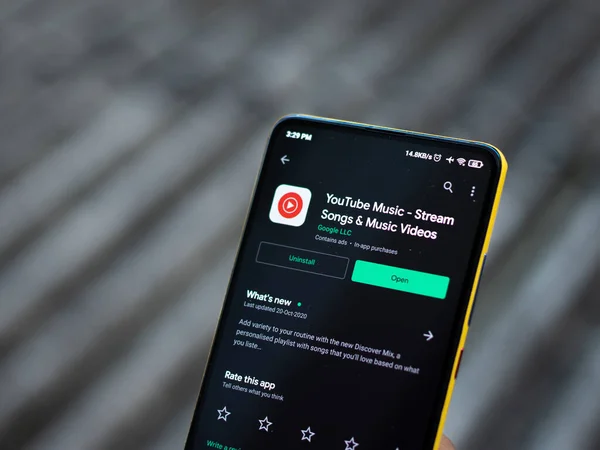 Assam India October 2020 Youtube Music Logo Phone Screen Stock — 스톡 사진