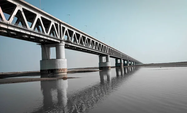 Bogibeel Bridge Longest Double Decker Bridge India — Stock Photo, Image