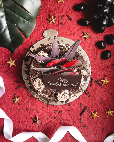 케이크 텍스처 배경의 어두운 초콜릿 — 스톡 사진