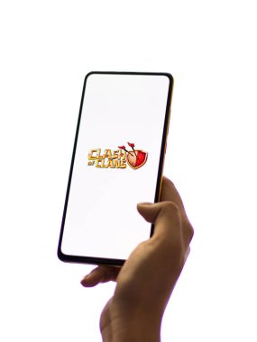 Assam, Hindistan - 23 Mayıs 2020: Online bir oyun klanlar çatışması.