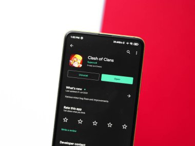 Assam, Hindistan - 23 Mayıs 2020: Online bir oyun klanlar çatışması.
