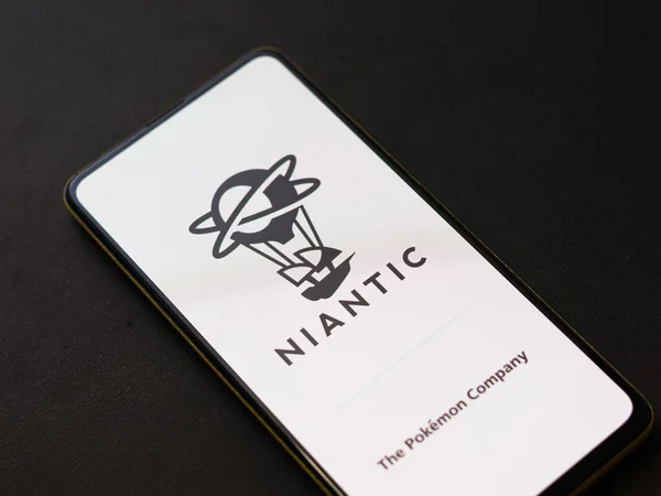 Assam Indie Října 2020 Niantické Logo Stock Fotografie Telefonu — Stock fotografie