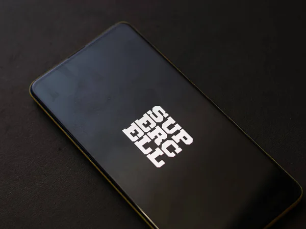 Assam India October 2020 Supercell Logo Phone Screen Stock Image — 스톡 사진