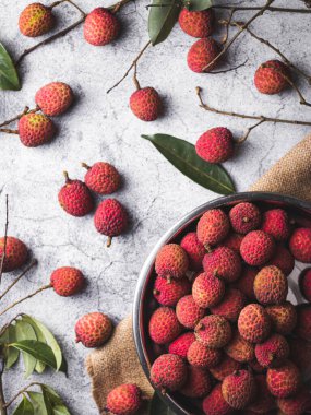 taze litchi izole edilmiş stok görüntüleri.