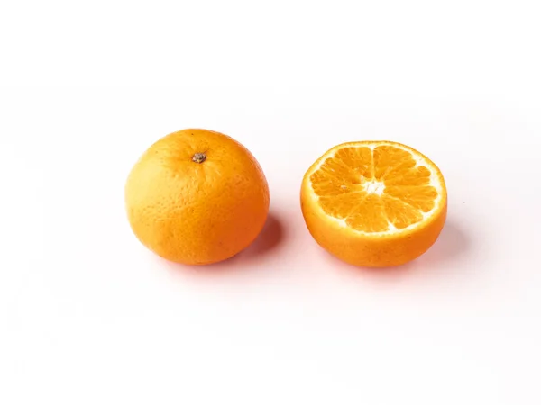 Fresh Oranges Isolated Stock Image White Background — Stock Photo, Image