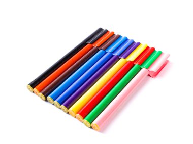 Renkli çizim kalemi izole edilmiş depolama resmi.