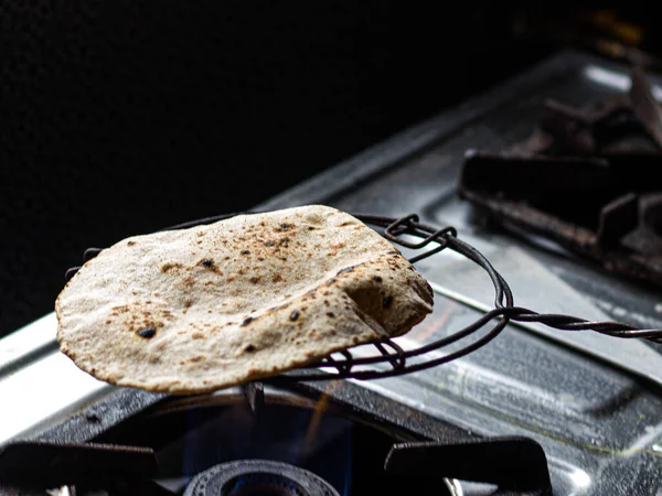 Chapati Tava Roti Roti Auch Bekannt Als Indisches Brot Oder — Stockfoto