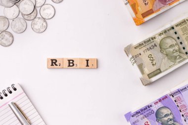 Assam, Hindistan - 9 Ağustos 2020: Hindistan logosunun RBI / Reserve Bankası.