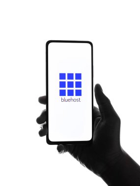West Bangal, India - January 7, 2022 : Bluehost logo on phone screen stock image.