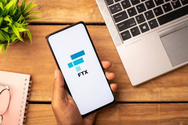 West Bangal, India - December 15, 2021 : FTX logo on phone screen stock image.